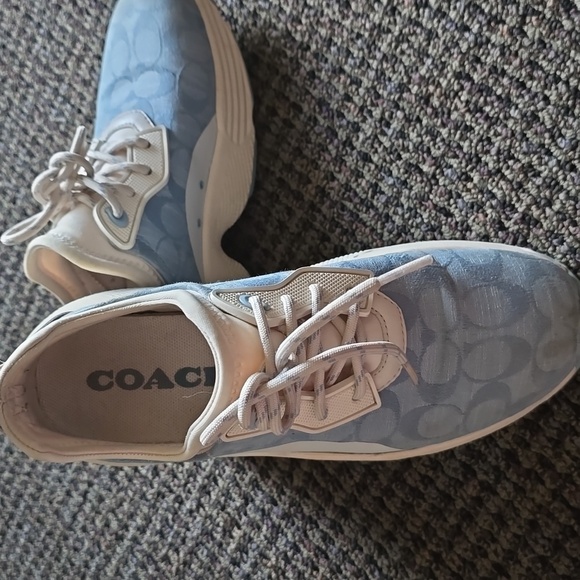 COACH Blue and Cream Sneakers - Picture 2 of 12